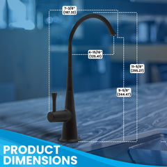 Metpure Anaqua non-air gap reverse osmosis faucet in matte black