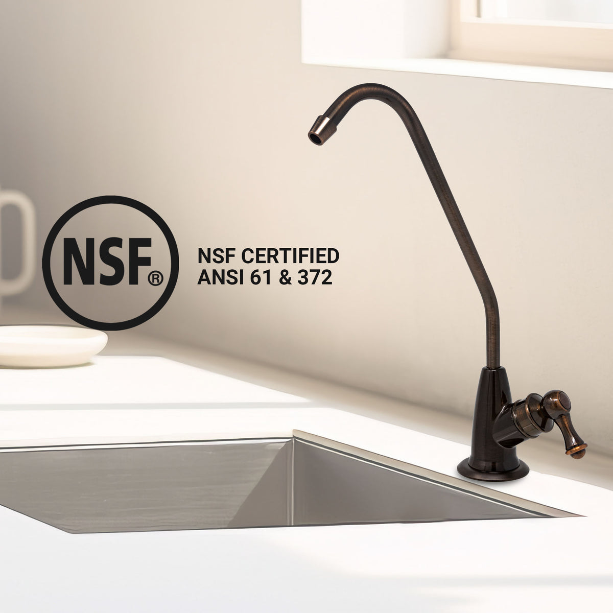 Metpure Long Reach Non-Air Gap RO Faucet Kit with Wrench and 1/4 inch & 3/8 inch OD Adapters, NSF - view 38