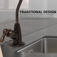 Metpure long reach style non-air gap reverse osmosis faucet in antique wine