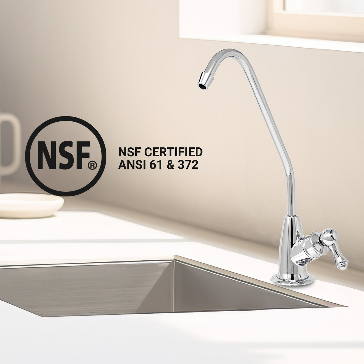 Metpure Long Reach Non-Air Gap RO Faucet Kit with Wrench and 1/4 inch & 3/8 inch OD Adapters, NSF - view 32