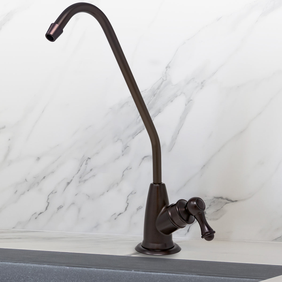 Metpure long reach style non-air gap reverse osmosis faucet in oil rubbed bronze