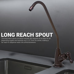 Metpure Long Reach Non-Air Gap RO Faucet Kit with Wrench and 1/4 inch & 3/8 inch OD Adapters, NSF - view 34
