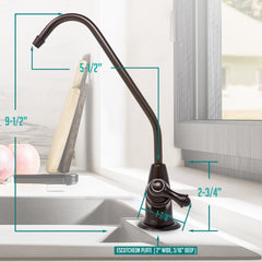 Metpure Long Reach Non-Air Gap RO Faucet Kit with Wrench and 1/4 inch & 3/8 inch OD Adapters, NSF - view 35