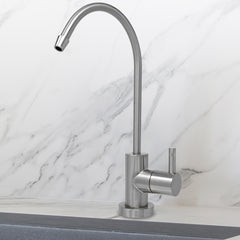 Metpure small euro style non-air gap reverse osmosis faucet kit with faucet wrench and adapters
