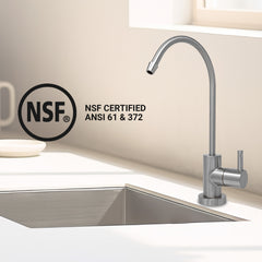 Metpure small euro style non-air gap reverse osmosis faucet kit with faucet wrench and adapters