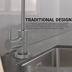 Metpure small euro style non-air gap reverse osmosis faucet kit with faucet wrench and adapters