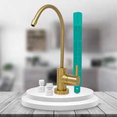 Metpure Small Euro Style Non-Air Gap RO Faucet Kit with Wrench & 1/4 inch + 3/8 inch OD Adapters, NSF - view 58