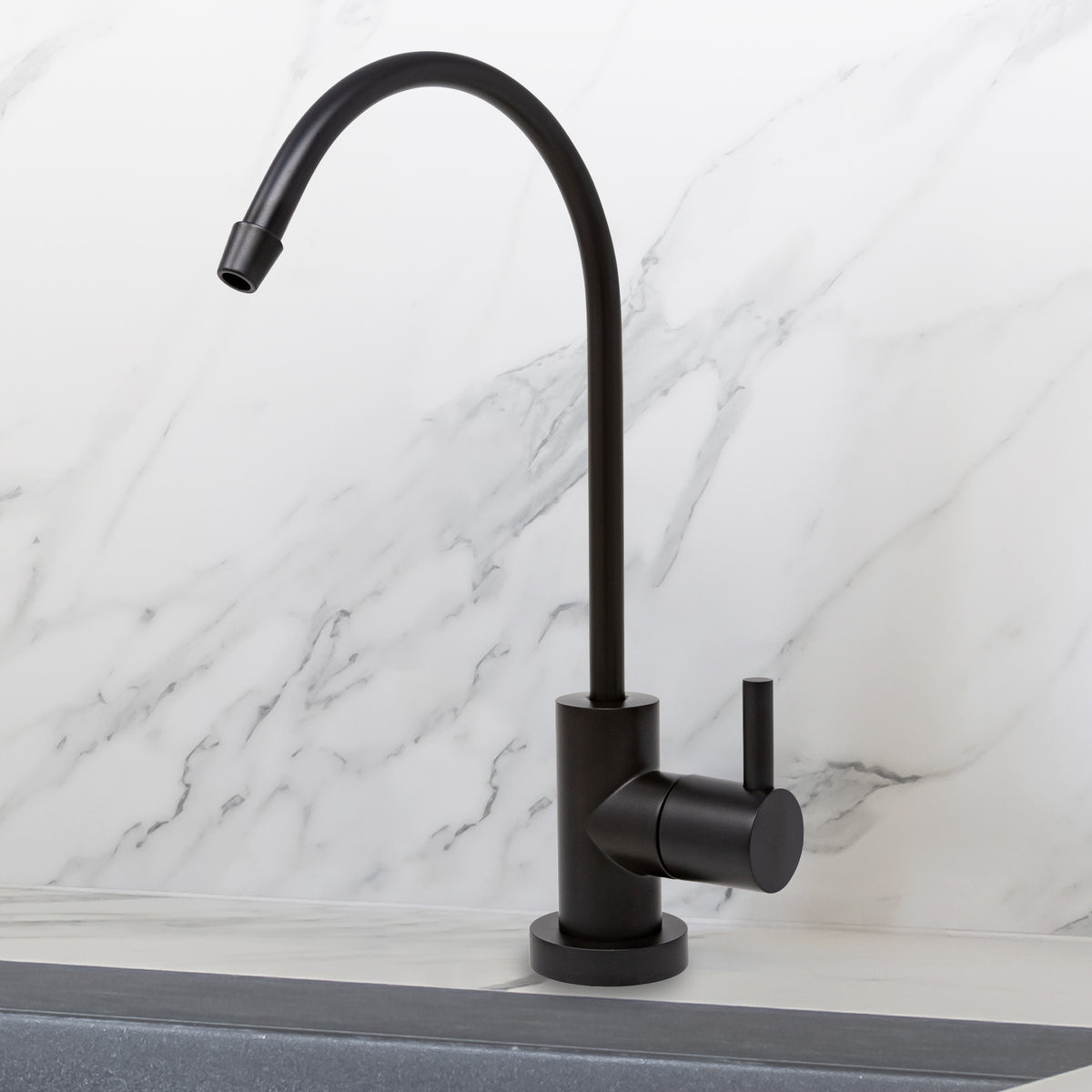 Metpure euro style non-air gap reverse osmosis faucet in matte black