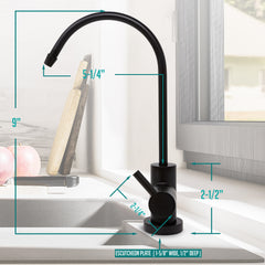 Metpure Small Euro Style Non-Air Gap RO Faucet Kit with Wrench & 1/4 inch + 3/8 inch OD Adapters, NSF - view 36
