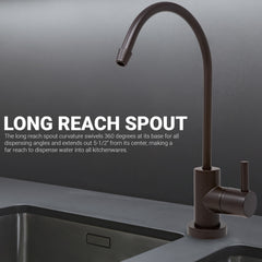 Metpure Small Euro Style Non-Air Gap RO Faucet Kit with Wrench & 1/4 inch + 3/8 inch OD Adapters, NSF - view 43