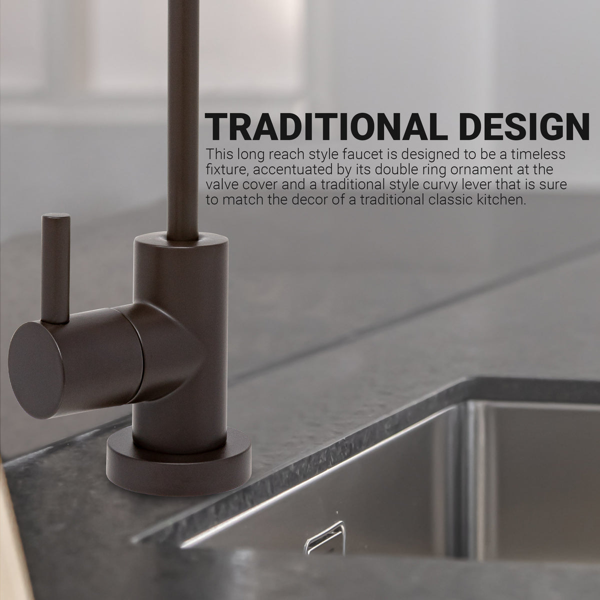 Metpure Small Euro Style Non-Air Gap RO Faucet Kit with Wrench & 1/4 inch + 3/8 inch OD Adapters, NSF - view 40