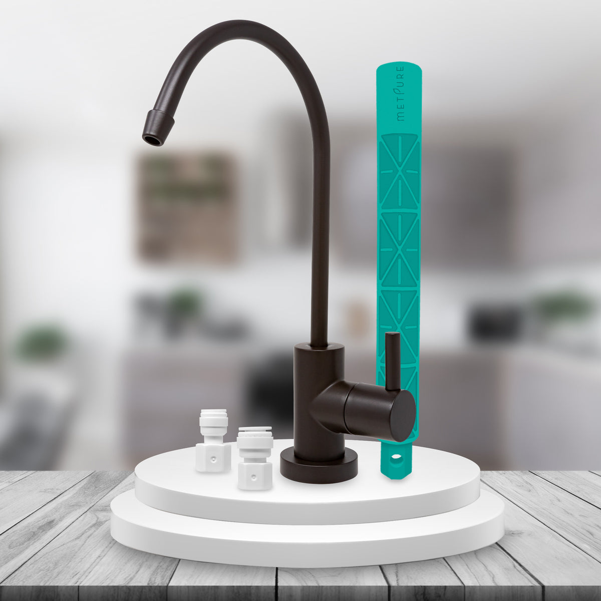 Metpure Small Euro Style Non-Air Gap RO Faucet Kit with Wrench & 1/4 inch + 3/8 inch OD Adapters, NSF - view 61