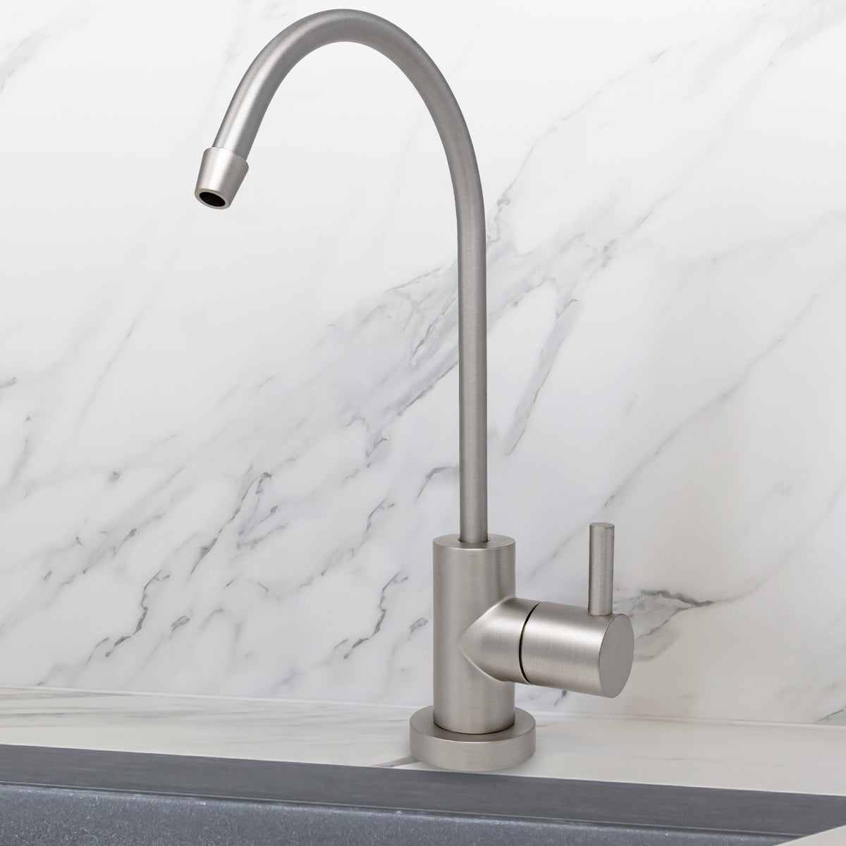 Metpure euro style non-air gap reverse osmosis faucet in satin nickel