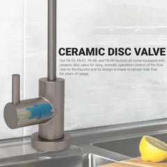 Metpure Small Euro Style Non-Air Gap RO Faucet Kit with Wrench & 1/4 inch + 3/8 inch OD Adapters, NSF - view 50