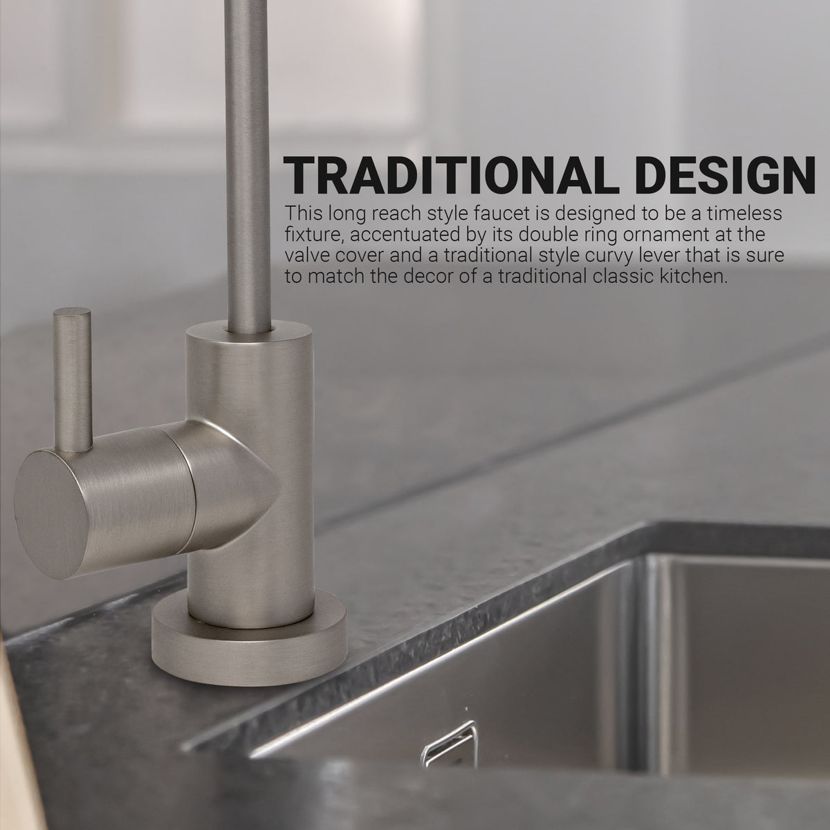 Metpure Small Euro Style Non-Air Gap RO Faucet Kit with Wrench & 1/4 inch + 3/8 inch OD Adapters, NSF - view 51