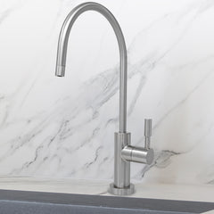 Metpure large euro style non-air gap reverse osmosis faucet kit with faucet wrench and adapters