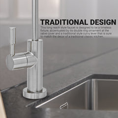 Metpure large euro style non-air gap reverse osmosis faucet kit with faucet wrench and adapters