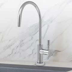 Metpure large euro style non-air gap reverse osmosis faucet kit with faucet wrench and adapters