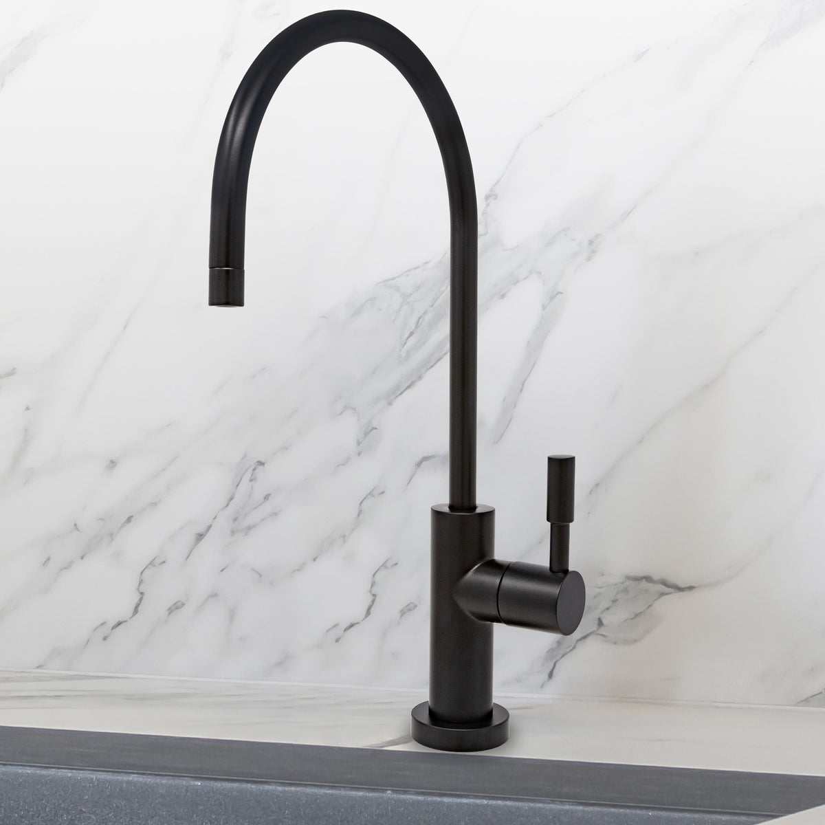 Metpure large euro style non-air gap reverse osmosis faucet in matte black