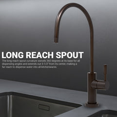 Metpure Large Euro Style Non-Air Gap RO Faucet Kit with Wrench & 1/4 inch + 3/8 inch OD Adapters, NSF - view 41