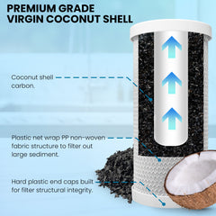 Metpure 10 x 4.5 inch coconut shell carbon block CTO water filter cartridge