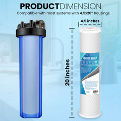 Metpure 20 x 4.5 inch coconut shell carbon block CTO water filter cartridge