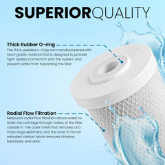 Metpure 20 x 4.5 inch coconut shell carbon block CTO water filter cartridge