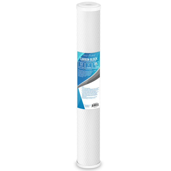 Metpure 20 x 2.5 inch coconut shell carbon block CTO water filter cartridge