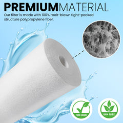 Metpure 10 x 4.5 inch 5 micron polypropylene sediment water filter cartridge