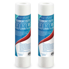 Metpure 10 x 2.5 inch 5 micron polypropylene sediment water filter cartridge
