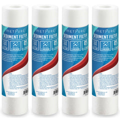 Metpure 10 x 2.5 inch 5 micron polypropylene sediment water filter cartridge