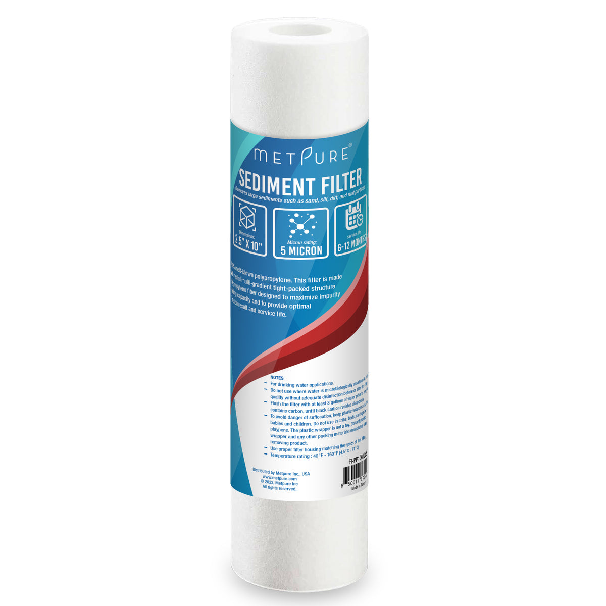 3 pack of 10 x 2.5 inch RO pre-filters: 2 carbon block and 1 polypropylene sediment filter