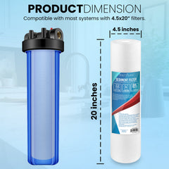 Metpure 20 x 4.5 inch 5 micron polypropylene sediment water filter cartridge