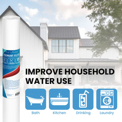 Metpure 20 x 2.5 inch 5 micron polypropylene sediment water filter cartridge