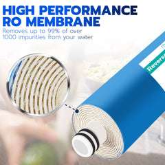 Metpure universal 50 GPD 1812 reverse osmosis membrane, 11.75 x 1.75 inch