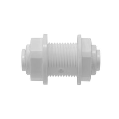 1/4 inch OD x 1/4 inch OD quick connect bulkhead union, NSF