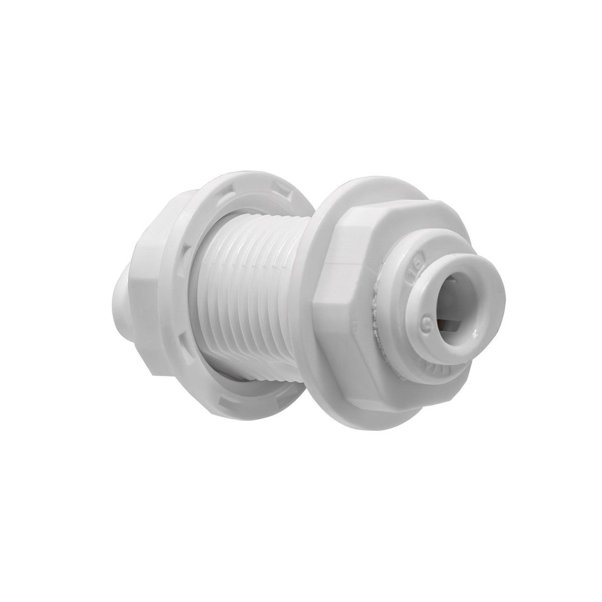 1/4 inch OD x 1/4 inch OD quick connect bulkhead union, NSF - view 2