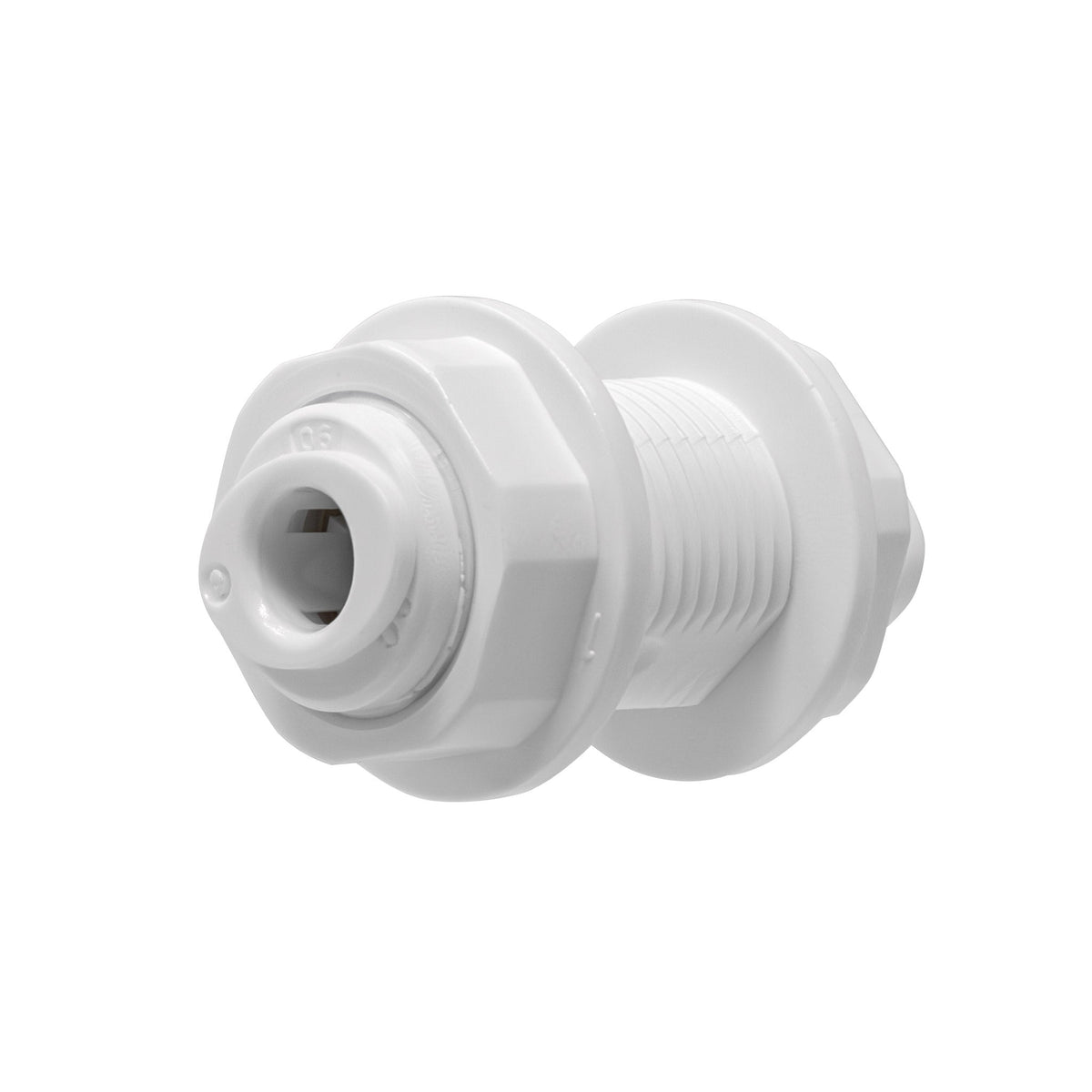 1/4 inch OD x 1/4 inch OD quick connect bulkhead union, NSF - view 3