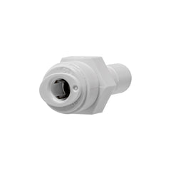 White 1/4 inch OD quick connect x 3/8 inch stem reducer