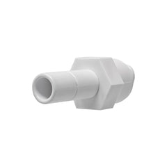 White 1/4 inch OD quick connect x 3/8 inch stem reducer