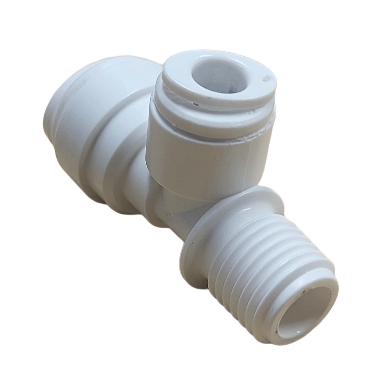 3/8 inch OD x 1/4 inch male thread x 1/4 inch OD quick connect male run tee fitting - view 3