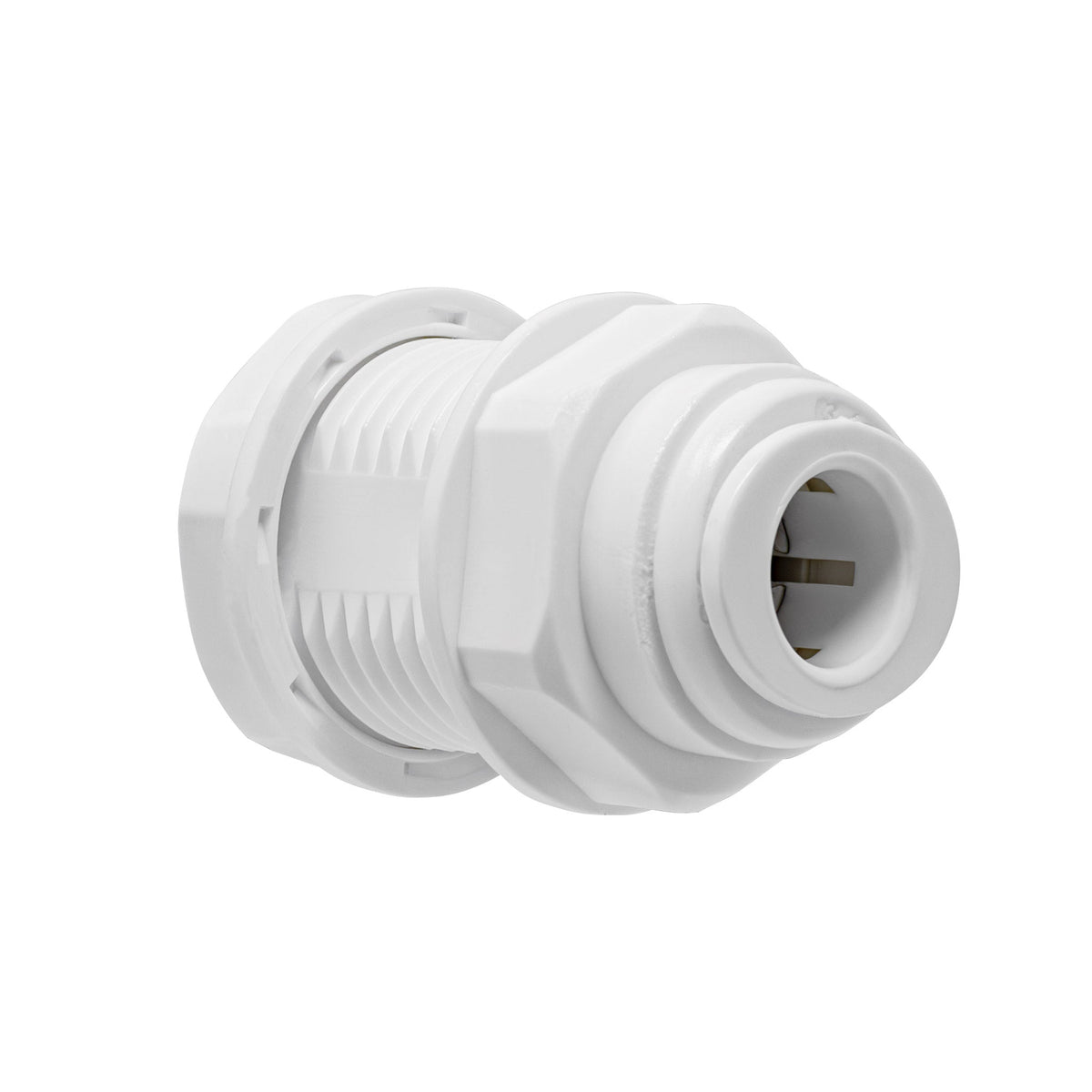 3/8 inch OD x 3/8 inch OD quick connect bulkhead union, NSF - view 3