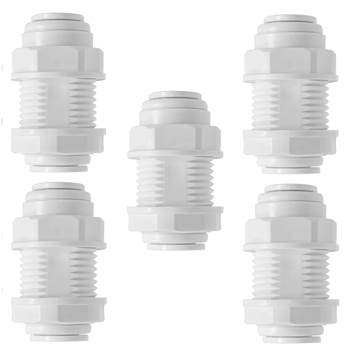 3/8 inch OD x 3/8 inch OD quick connect bulkhead union, NSF - view 4
