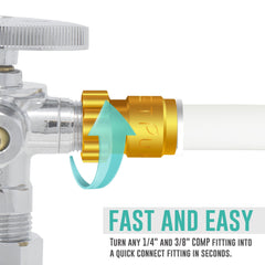 Metpure lead-free brass quick connect x female compression adapter