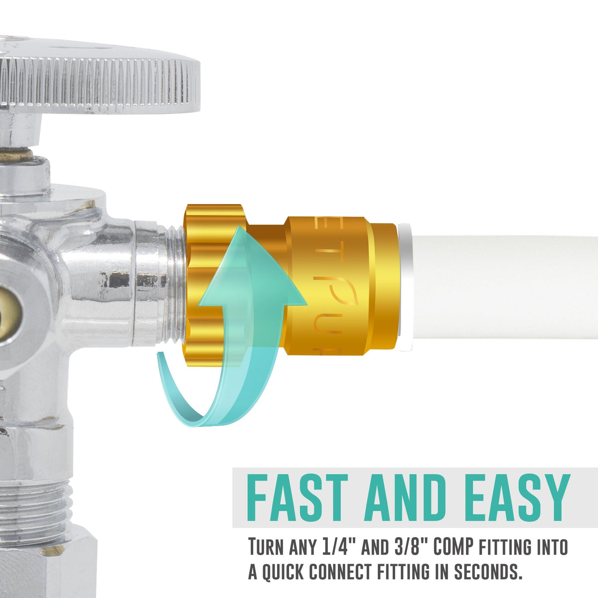 Metpure lead-free brass quick connect x female compression adapter