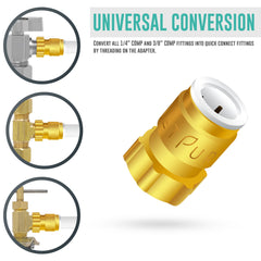 Metpure lead-free brass quick connect x female compression adapter