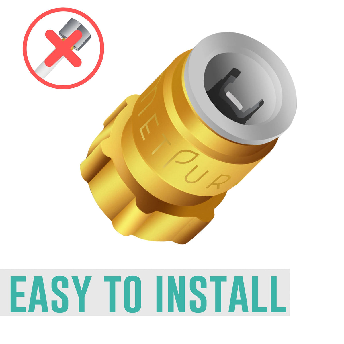 Metpure lead-free brass quick connect x female compression adapter