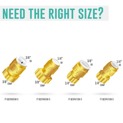 Metpure lead-free brass quick connect x female compression adapter