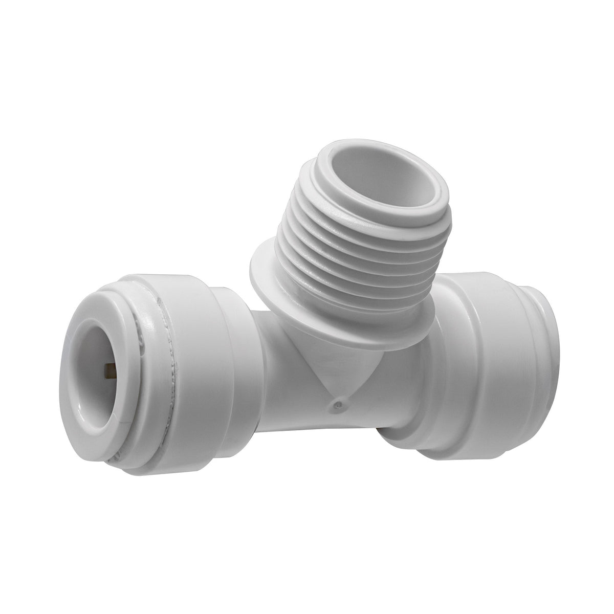 3/8 inch OD x 3/8 inch OD quick connect x 3/8 inch male thread branch tee, NSF - view 3