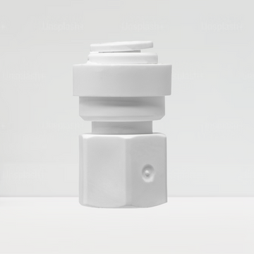 1/4" Quick Connect x 7/16" Comp Faucet Adapter Fitting. White, NSF certified.